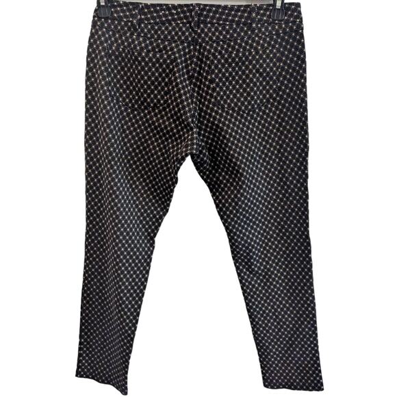 J. McLaughlin Geometric Floral Black Becca Pant Stretch Size 8 - Picture 5 of 7